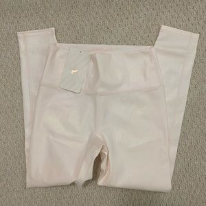 Fabletics light pink shimmer leggings
